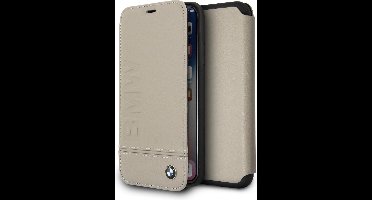 iPhone Xs/X Bookcase hoesje - BMW - Effen Taupe - Leer