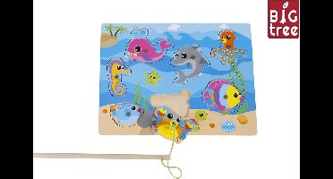 BIG Tree Kinderspeelgoed Visspel - 24Maanden+ ,7 Stukken - Met Hengsel