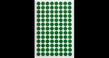 Soho Etiketten Rond 8 Mm Papier Groen 3 Vellen á 104 Stuks