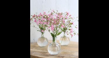 Glazen buikfles 10cm hoog Ø 8cm (tray met 24 st)
