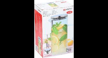 Alpina Waterkaraf - 3x - met handvat en filter - 1,3 L - schenkkan