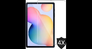 Screenprotector geschikt voor Samsung Tab S6 Lite - Glas Screen Protector - 4 Stuks