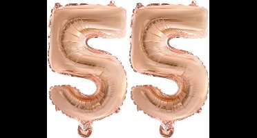 Folieballon nr. 55 Rosé Goud 41cm