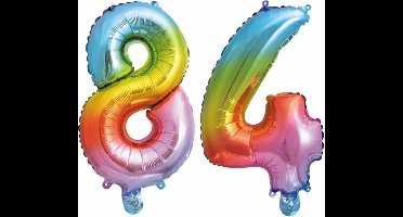 Folieballon nr. 84 Regenboog 86cm