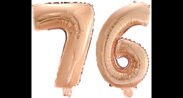 Folieballon nr. 76 Rosé Goud 41cm