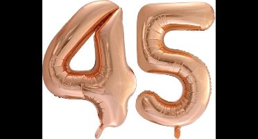 Folieballon nr. 45 Rosé Goud 86cm