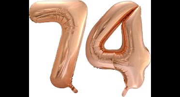 Folieballon nr. 74 Rosé Goud 86cm