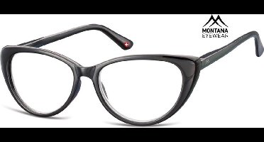 Montana Eyewear MR64 Leesbril vlindermontuur +2.00 - Zwart