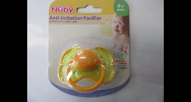 Nuby - Fopspeen set - 2stuks - 6+ maand - Rubber - Geel / Oranje