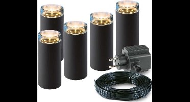 5x LED Pilaren - 2 Watt - 12V - 160mm - complete set