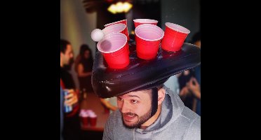 Beer Pong Hat - Beer Pong 2.0 - Opblaasbare Hoed - Grappig Spel