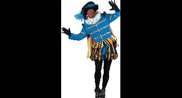 Piet Albufeira Kostuum Zwart/Turquoise - Maat XL