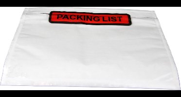 1000 stuks - Paklijstenveloppen A6 - 162 x 120 mm – packinglist - transparant
