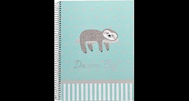 Kangaro schrijfblok - Dream Big - A5 - met ruit 5mm - 90 grrams - 160 vel - met spiraal