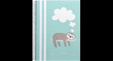 Kangaro Schrijfblok Dream Big - A4 lijn - 90 gr/80 vel - Spiraalblok