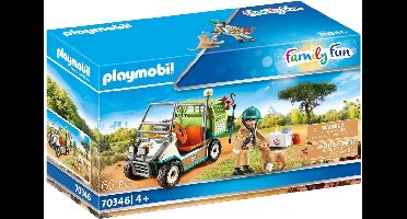 PLAYMOBIL Family Fun Dierenverzorger met voertuig - 70346