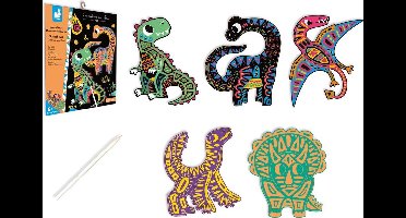 Janod - Les Ateliers Du Calme - Scratch Art - Dinosaurus - Knutselpakket