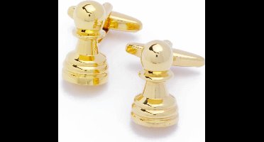 Manchetknopen - Schaken Schaakstukken Pion Goud