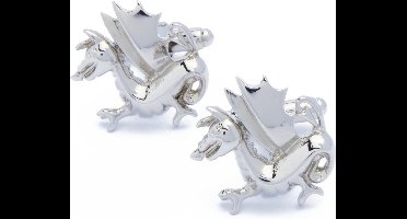 Manchetknopen - Draak Draakje Zilverkleurig