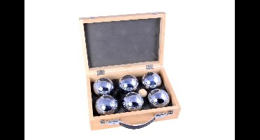 Jeu de Boule 6 Ballen in luxe kist | koffer | jeu de boules| luxe jeu de boule set