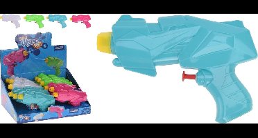 2x Mini waterpistolen/waterpistool wit van 15 cm kinderspeelgoed - waterspeelgoed van kunststof - kleine waterpistolen