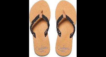 Reef Cushion Sands Dames Slippers - Zwart/Bruin - Maat 36