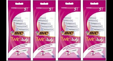 BIC Twin Lady Wegwerpscheermesjes - 20 mesjes (4x5)