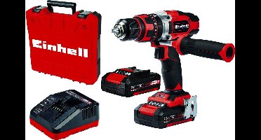 Einhell Accu Klopboor-/ Schroefmachine TE-CD 18/48 Li-i Kit - Power X-Change - 18 V/Li-Ion - Met impactfunctie - 2 snelheden - 48 Nm - Incl. 2x 2,0 Ah accu en lader