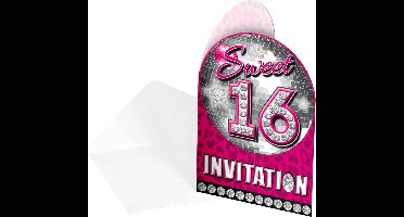 Sweet 16 Uitnodigingen - 8 stuks