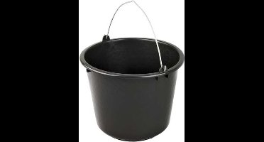 Bouwemmer - Zwart - 12 L - 2 stuks