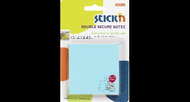 Stick'n Sticky Notes - Extra Brede lijmlaag - 76x76mm - Blauw - 50 Memoblaadjes