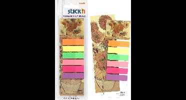 Stick’n Boekenlegger - Van Gogh sunflowers - 120 index tabs - Liniaal