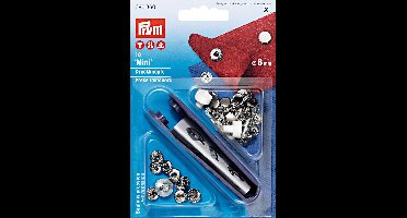 Naaivrijdrukknopen MINI 8 mm zilverkleurig 10 st. - Aannaaiknopen - Prym