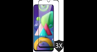 Screenprotector geschikt voor Samsung M21 - Full Screen Protector Glas - 3 Stuks