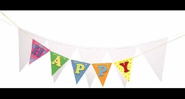 Creotime Knutselset Vlaggen 20 Cm Karton Wit 10 Stuks