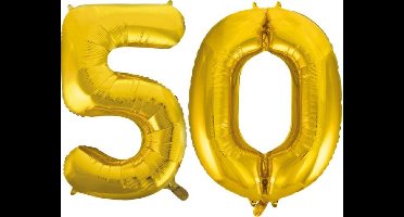 Folieballon nr. 50 Goud 86cm