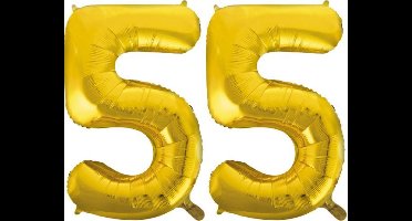 Folieballon nr. 55 Goud 86cm
