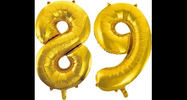 Folieballon nr. 89 Goud 86cm