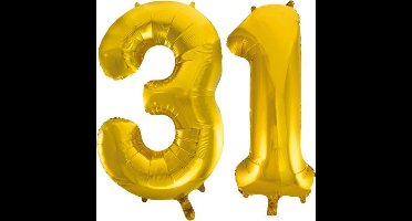 Folieballon nr. 31 Goud 86cm