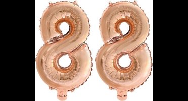 Folieballon nr. 88 Rosé Goud 41cm