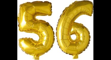 Folieballon nr. 56 Goud 41cm