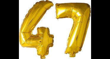 Folieballon nr. 47 Goud 41cm