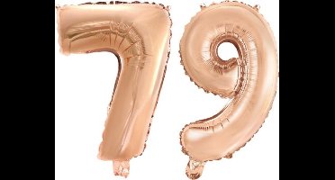 Folieballon nr. 79 Rosé Goud 41cm