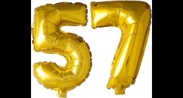 Folieballon nr. 57 Goud 41cm