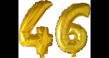 Folieballon nr. 46 Goud 41cm