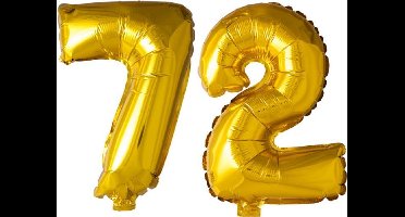 Folieballon nr. 72 Goud 41cm