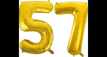 Folieballon nr. 57 Goud 86cm