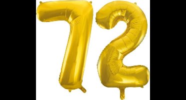 Folieballon nr. 72 Goud 86cm