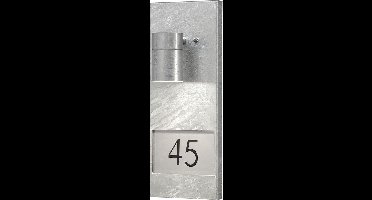 Konstsmide Huisnummerlamp Modena 41 Cm Gu10 35w Staal Zilver