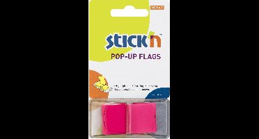 Stick'n Index tabs - 45x25mm - Neon Roze - 50 sticky tabs
